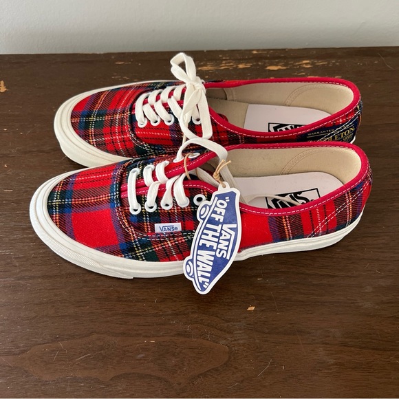 New Vans X Pendleton Authentic 44 DX Anaheim Factory Red Tartan Sneakers 2022 - Picture 2 of 6